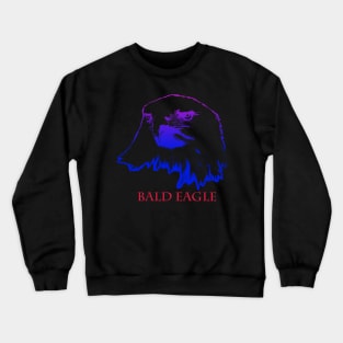 the bald head of the american eagle is blue Crewneck Sweatshirt